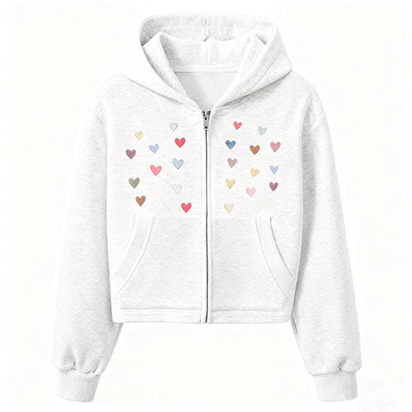 Women's Zip-Up Hoodie - Street Fashion Pullover