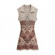 Women's Premium Summer Dress - Elegant Vibrant Sleeveless Ruffled Tie-Waist