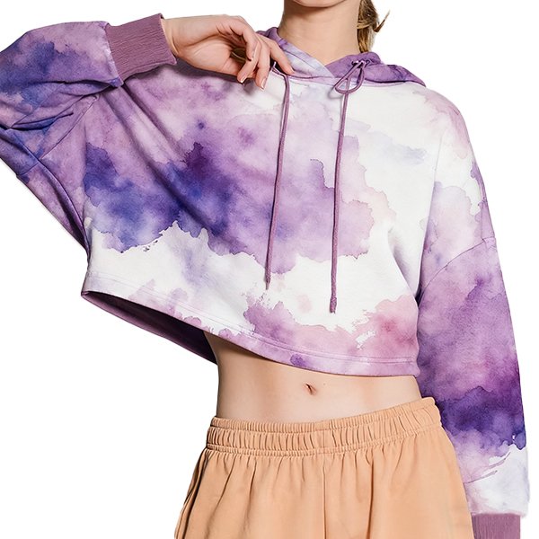 Women's Running Long Sleeve - Loose Gym Hoodie Cropped Top