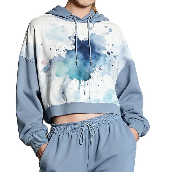 Women's Premium Running Hoodie - Long Sleeve Loose Gym Cropped Activewear