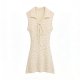 Elegant Vibrant Women's Dress - Summer Sleeveless Ruffled Tie-Waist