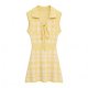 Women's Summer Ruffled Dress - Sleeveless Tie-Waist Elegant