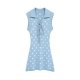 Women's Summer Elegant Vibrant Dress - Sleeveless Ruffled Tie-Waist Dress